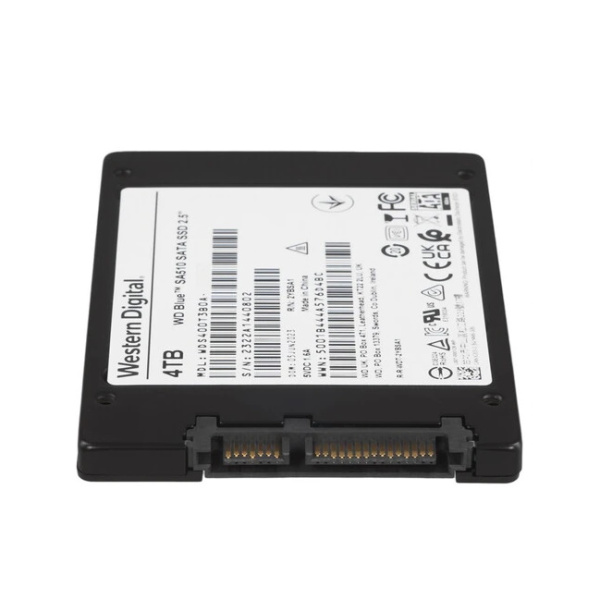Накопитель SSD 4000Гб Western Digital Blue SA510 WDS400T3B0A (SATA III, чтение 560 Мбайт/сек, запись 520 Мбайт/сек, TLC 3D NAND)