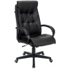 Кресло руководителя Бюрократ CH-824 черный (экокожа,120кг, крестовина пластик, колесики пластик)