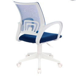 Кресло офисное Бюрократ CH-W695NLT темно-синий (сетка/ткань,120 кг, крестовина пластик, колесики пластик)