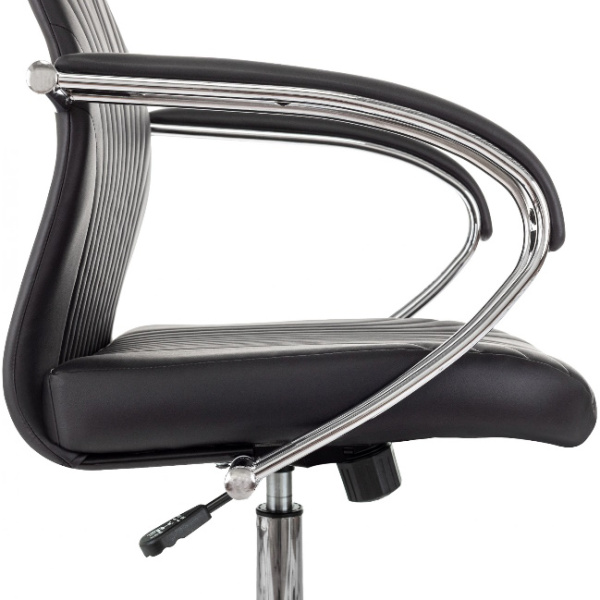 Кресло руководителя Бюрократ CH-610SL черный (экокожа, 120 кг, крестовина металл, колесики полиуретан)