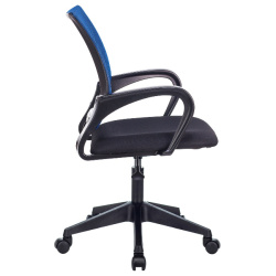 Кресло офисное Бюрократ CH-695NLT синий сиденье чёрный(сетка/ткань, до 120 кг, крестовина пластик, колесики пластик)