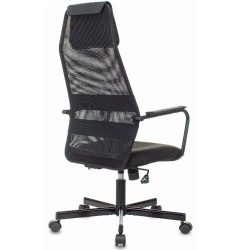 Кресло офисное Бюрократ KB-5M черный (сетка/ткань, до 120 кг, крестовина металл, колесики пластик, подголовник)