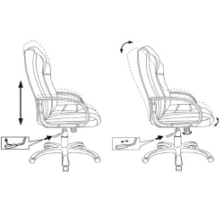 Кресло руководителя Бюрократ CH-839 черный Leather Black (экокожа, 120 кг, крестовина пластик, колесики пластик)