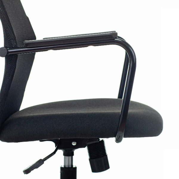 Кресло офисное Бюрократ KB-5M черный (сетка/ткань, до 120 кг, крестовина металл, колесики пластик, подголовник)