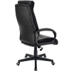 Кресло руководителя Бюрократ CH-824 черный (экокожа,120кг, крестовина пластик, колесики пластик)