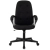 Кресло руководителя Бюрократ CH 002 Fabric черный (ткань, до 120 кг, крестовина пластик, колесики пластик)