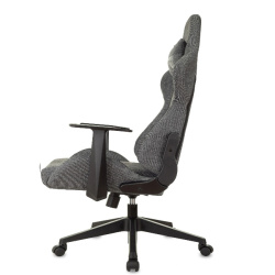 Кресло игровое Zombie Neo серый 3C1 (ткань, 120кг, крестовина пластик, колесики пластик, подголовник, поддержка поясницы)