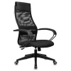 Кресло руководителя Бюрократ CH-607 черный (сетка/ткань, до 120 кг, крестовина пластик, колесики полиуретан, подголовник) 