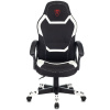Кресло игровое Zombie 10 черный/белый (ткань/эко.кожа, 120кг, крестовина пластик, колесики пластик)