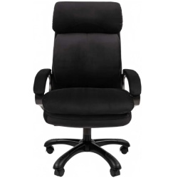 Офисное кресло Chairman Home 505 Россия Т-84 черный (ткань, 150 кг, крестовина пластик, колесики пластик, подголовник)